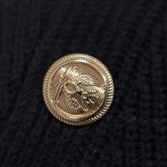 Black Sweater with Gold Button Accents - Picture 2 of 5